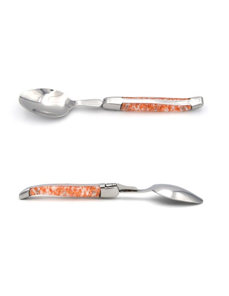 Cuillères à soupe de Laguiole, feuille de cuivre en inclusion