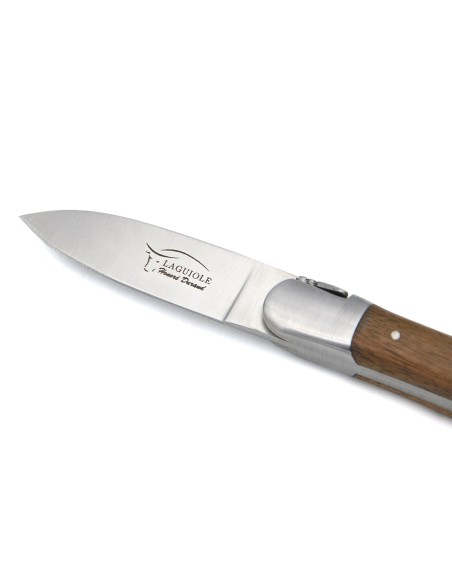 Couteau à huîtres de Laguiole, manche en noyer, finition inox mat
