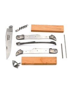 Laguiole en kit 12 cm avec tire-bouchon, abeille soudée, carbone XC75 2