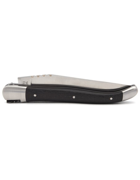 Laguiole pocket knife 12 cm, skull N°3, carbon fiber handle