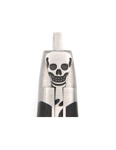 Laguiole pliant 12 cm en fibre de carbone, abeille tête de mort N°3