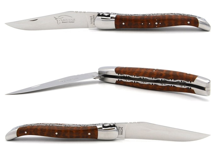 Laguiole 12cm, Klassiche Biene Nr.2, Doppelplatinen, Schlangenholz