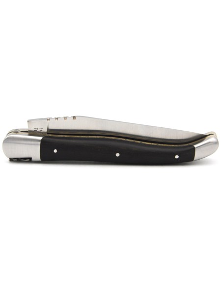 Laguiole 12cm aus Ebenholz, Dreifachen Platinen aus Edelstahl-Messing
