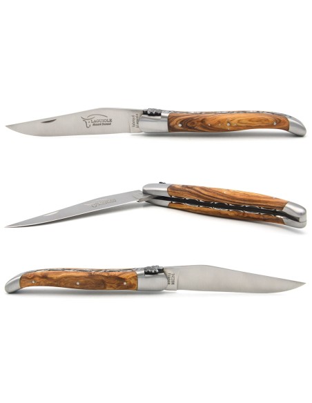 Laguiole pliant 12 cm, abeille motif pieuvre ciselée au burin