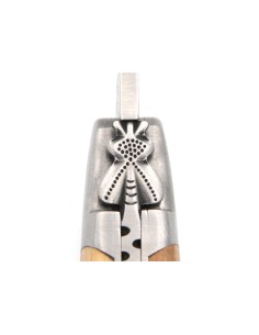 Laguiole pliant 12 cm, abeille forgée classique n°1, manche en genévrier