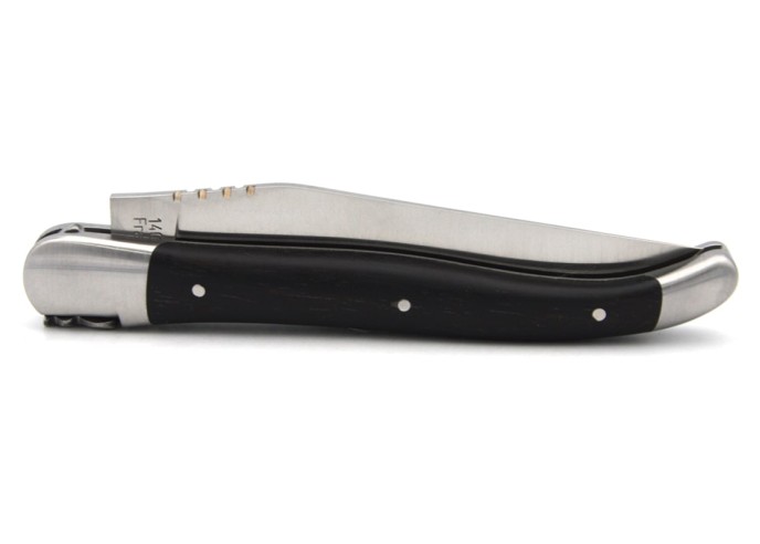 Laguiole pocket knife, 12 cm, classic forged bee n°2, ebony handle