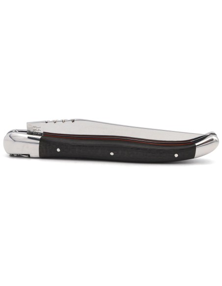 Laguiole pliant 13 cm, manche en fibre de carbone & intercalaire rouge