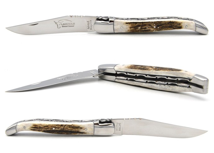 Classic forged bee n°2, double plates, deer antler & black spacer