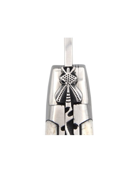 Classic forged bee n°2, double plates, deer antler & black spacer