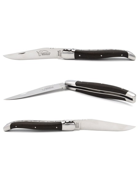 Laguiole pocket knife, 12 cm, Coffee grounds handle, forged bee