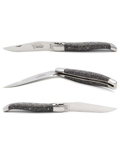 Laguiole pliant 12 cm, manche en sable de fonderie, abeille forgée 2
