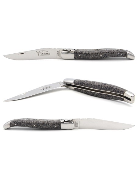 Laguiole pocket knife, 12 cm, foundry sand handle, forged bee