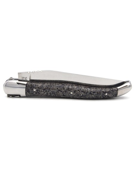 Laguiole pliant 12 cm, manche en sable de fonderie, abeille forgée