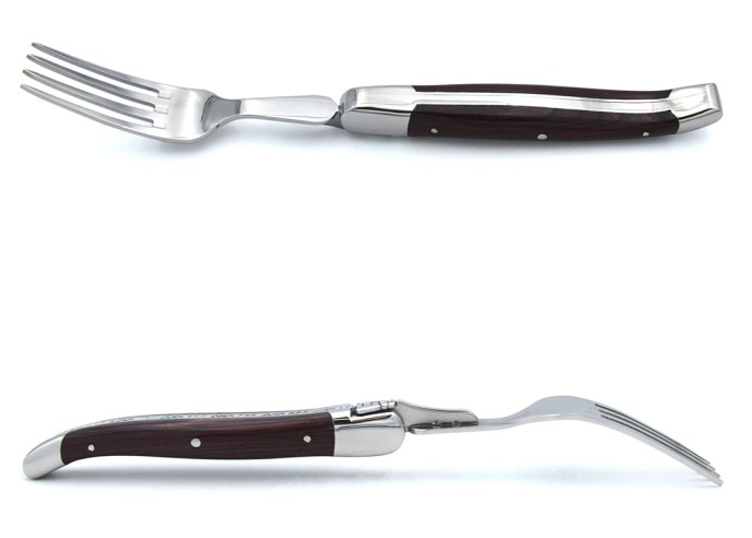 Coffret de fourchettes de table Laguiole, manche en bois de violette