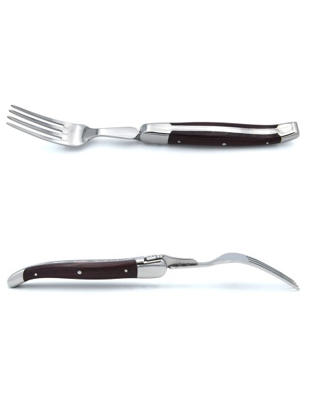 Coffret de fourchettes de table Laguiole, manche en bois de violette