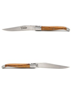 Laguiole steak knives, wide marblewood handles 2