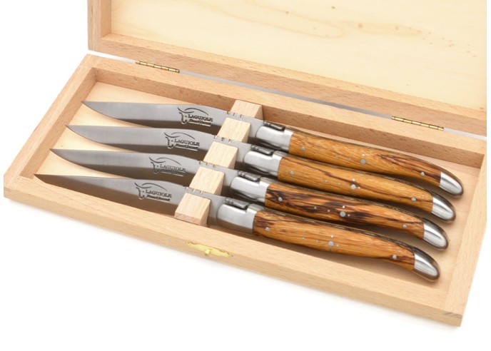 Laguiole Steakmesser, breiterer Griff aus Marmorholz