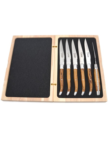 Laguiole Steakmesser, breiterer Griff aus Marmorholz