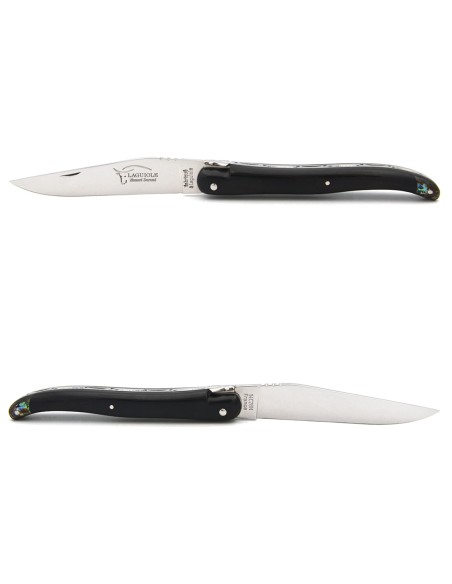 Laguiole 12cm, Ebenholz mit einer hinteren Heftbacke aus Seeohren