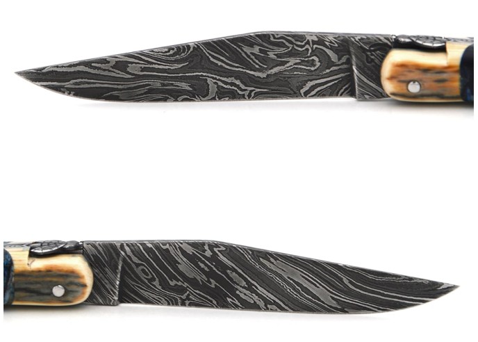Laguiole knife in mammoth molar with mammoth tusk bolsters