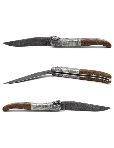 Laguiole folding knife with T. rex head motif mechanical bee