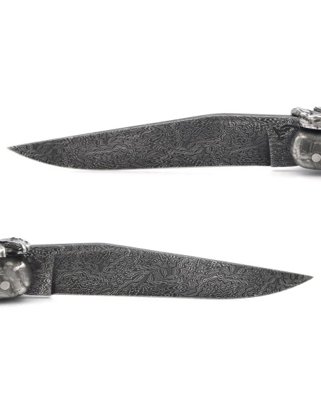 Laguiole pliant avec une abeille mécanique motif tête de T. rex