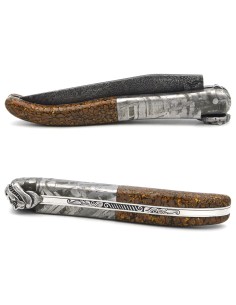 Laguiole pliant avec une abeille mécanique motif tête de T. rex 2