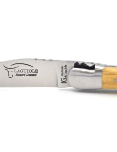 Laguiole-Messer mit Label Geografische Angabe, 12 cm Griff aus Buchsbaum, einzelne Klinge, mattes Edelstahl-Finish 2
