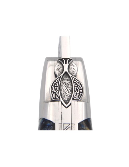 Laguiole with Geographical Indication label, 12 cm blue mammoth molar handle
