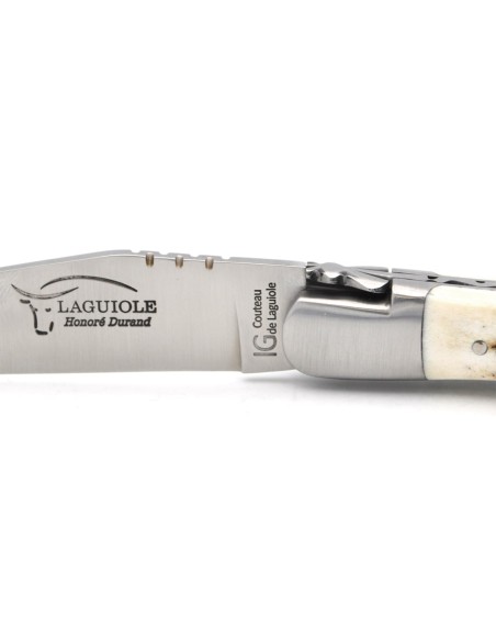Laguiole-Messer mit Geografische Angabe, 12 cm Griff aus Hirschgeweih