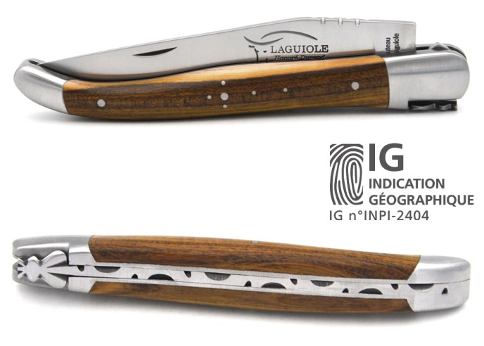 Laguiole with Geographical Indication label, 12 cm pistachio wood handle