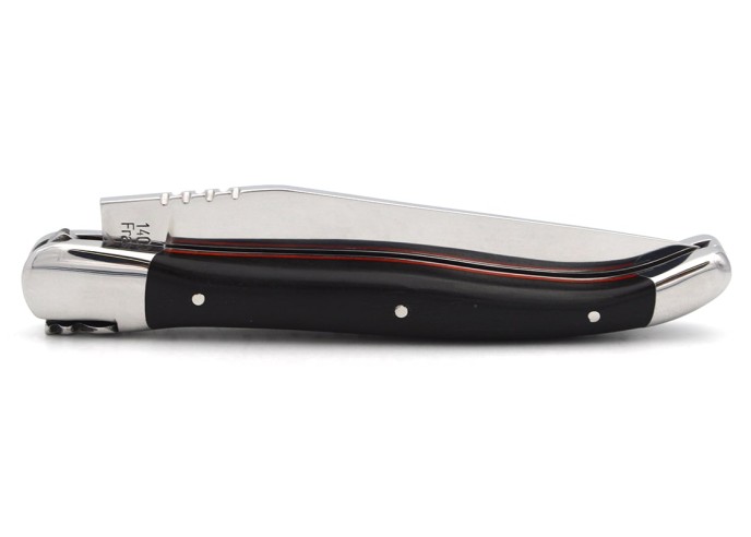 Couteau de Laguiole labellisé IG en ébène, manche de 12 cm