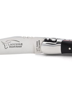 Laguiole mit Label Geografische Angabe, 12 cm Ebenholz & rot Fiber 2