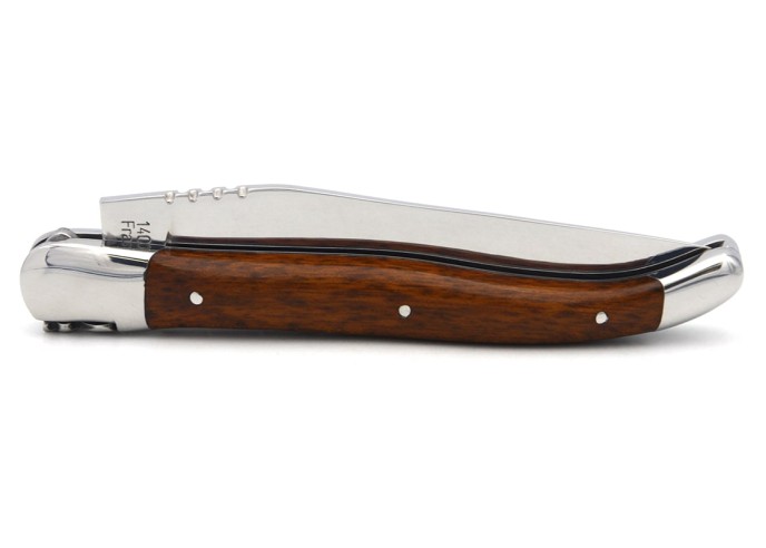 Laguiole with Geographical Indication label, snakewood handle, shiny