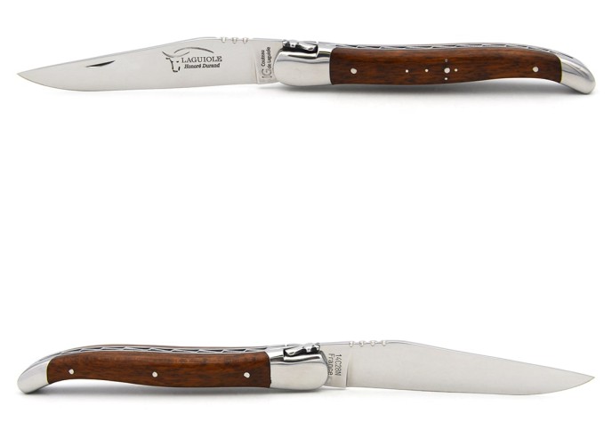 Laguiole with Geographical Indication label, snakewood handle, shiny