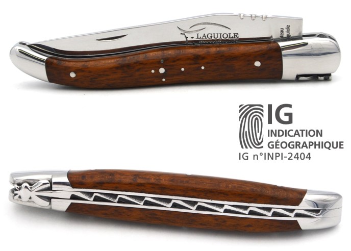 Laguiole mit Label Geografische Angabe, 12 cm Griff aus Schlangenholz