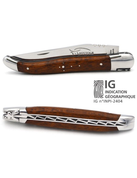 Laguiole mit Label Geografische Angabe, 12 cm Griff aus Schlangenholz