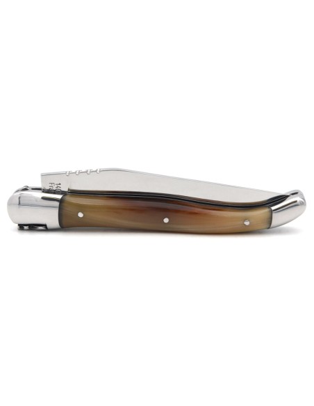 Laguiole with Geographical Indication label, 12cm pale horn tip handle