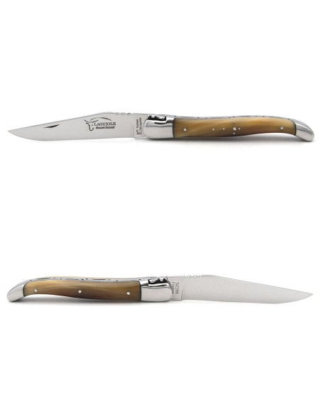 Laguiole with Geographical Indication label, 12cm pale horn tip handle
