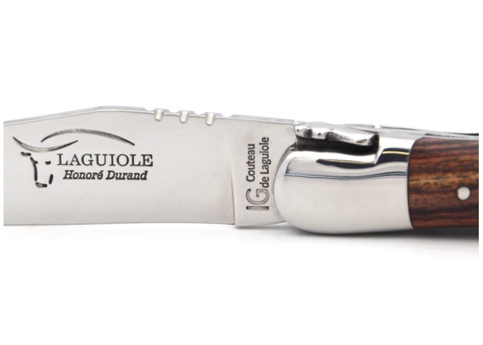 Laguiole with Geographical Indication label, 12 cm purplewood handle