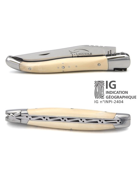 Laguiole with Geographical Indication , white mammoth ivory handle