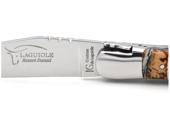 Laguiole with Geographical Indication, 12cm brown mammoth molar handle