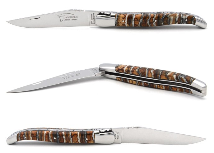 Laguiole with Geographical Indication, 12cm brown mammoth molar handle