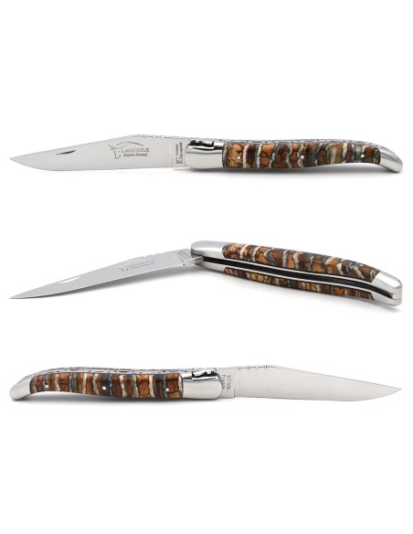Laguiole mit Geografische Angabe, 12cm Griff aus braunem Mammutmolar
