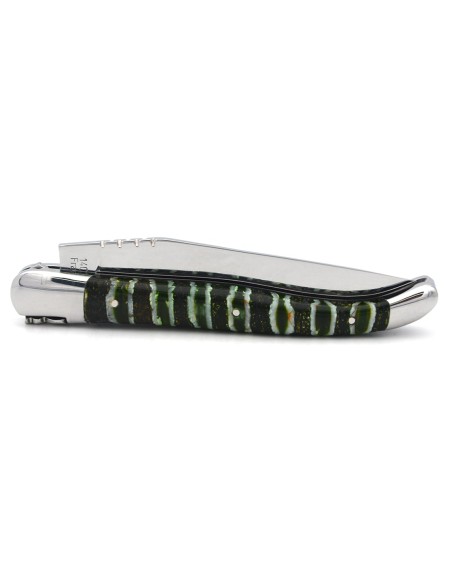 Laguiole with Geographical Indication, 12cm green mammoth molar handle
