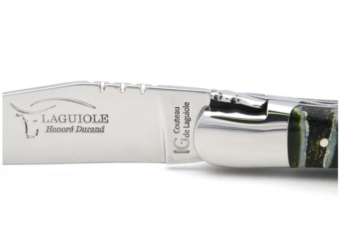 Laguiole indication géographique en molaire de mammouth verte