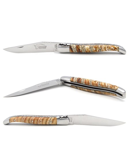 Laguiole with Geographical Indication, 12cm beige mammoth molar handle