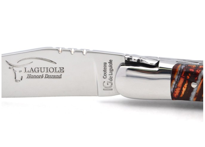 Laguiole with Geographical Indication, 12cm red mammoth molar handle