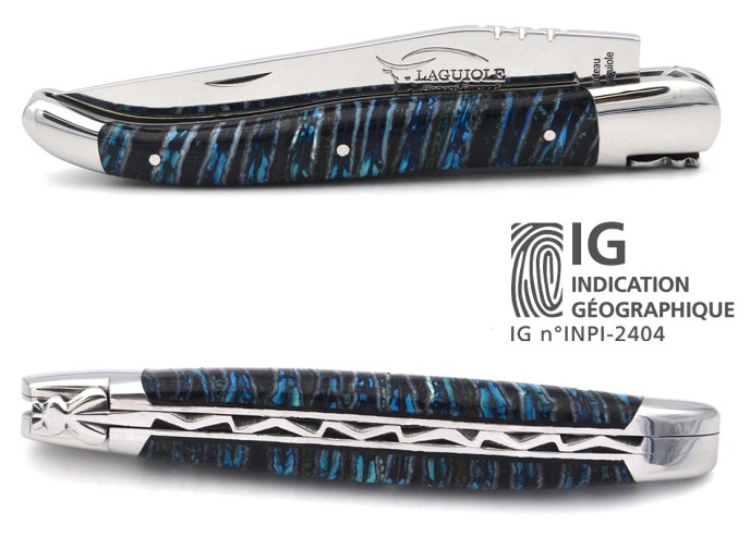Laguiole indication géographique en molaire de mammouth bleue