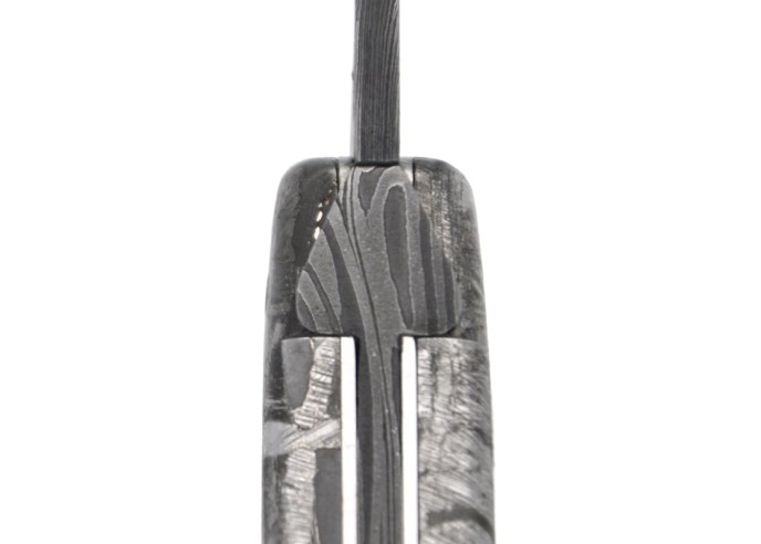 Laguiole knife damascus and meteorite